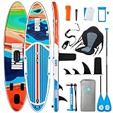 Niphean Stand up Paddling Board mit Sitz und Allem Zubehör, 320cm Paddleboard für Aller Fähigkeitsniveaus, SUP Board 200kg Tragkraft für 2 Personen, Standup Paddle Board for Adults