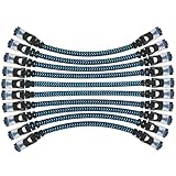 CABNEER 10 Stück 10x 0,25m LAN Kabel Netzwerkkabel CAT8 Ethernet Kabel, RJ45 Patchkabel 40Gbps 2000Mhz/s Gigabit, Hochgeschwindigkeit Internet Kabel Kompatibel für Router Modem Laptop PC