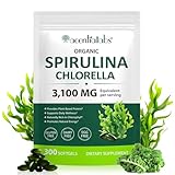 Spirulina & Chlorella Supergreens – 17-in-1 Superfood Komplex, 3.100 mg pro Portion – Pflanzliches Protein, Energie & Wohlbefinden – Chlorophyllreich – 300 Softgels – Ohne Ei, Gluten & Milchprodukte