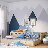 Bellabino Kinderbett Vils 90x200 cm mit Gästebett, Einzelbett inkl. Lattenrost aus Kiefer Massivholz, Kinder Bett mit Rausfallschutz, Bett 90x200 in Natur lackiert