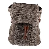 Yardwe Strandtasche Damen Umhängetasche Handgefertigt Geflochtene Stroh Tasche Vielseitiger Schulter Rucksackbeutel für Strand Party und Alltag