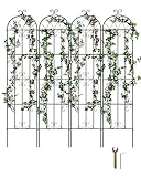 VEVOR Rankhilfe für Kletterpflanzen, 51x220 cm, 4er-Set rostfreies Metallspalier für Gartenblumen, Kletterrosen-Spalier, Rankgitter, Gurkenstütze, dekoratives Clematis-Spalier für Innenhöfe & Rasen