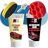 Scheinwerfer-Aufbereitungsset - HS Reparatur-Set - Polierset für matte und blinde Scheinwerfer - Kompletter Scheinwerfer Politur Set - Scheinwerfer klarsicht-set hergestellt in der EU