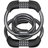 Honszex E Scooter Schloss, 5-stellig Kabel Schloss für E Scooter/Roller, Handschellenschloss, Zahlenschloss-Doppelschloss, Fahrradschloss, 105cm x 12mm, E Scooter Zubehör