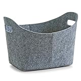 Zeller 14311 Korb, oval, Filz, grau