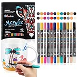 Sinmoe 12er Set Porzellanmalstifte mit Doppelspitze in 24 Farben - Porzellanstifte Dünne Spitze, Filzstifte zum Bemalen von Tassen, Töpferwaren, Keramik, Stein, Holz, Metall, DIY-Bastelprojekte