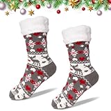 LFENYIGI Weihnachtsstrümpfe,Stoppersocken Damen,Hausschuhe Damen Winter,Hüttensocken Haussocken Damen