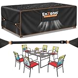 Enzeno Abdeckung Gartenmöbel Wasserdicht 150x100x100cm, Loungemöbel Abdeckung Winterfest, Abdeckhauben Balkonmöbel für Möbelsets, Lounge Plane für Gartenmöbel, Schutzhülle für Sitzgruppe Gartenmöbels