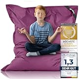 LAZY BAG Riesen-Sitzsack XL 160x125 cm mit 300 Liter | Sitzkissen 2-in-1 für Kinder & Erwachsene | Bequeme Indoor & Outdoor mit 3 Mio. EPS-Perlen für perfekte Ergonomie | Deutscher Marken Hersteller