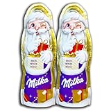 2 er Pack Milka Weihnachtsmann weisse Schokolade 2 x 45 g