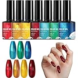 Yurosuis Leuchtender Gellack - Maniküre Nagellack - 7 Stücke Manikürezubehör Tragbar Für Salon Reise Bühnenauftritte Fotoshootings Hochzeiten Und Musikfestivals