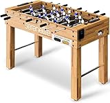 Serenelife Tischkicker Kinder & Erwachsene – Kickertisch Klappbar – Table Fussball mit 4 Bälle & gewichteten Kicker Figuren – Tischfußball mit Stahlstangen, Kinder & Erwachsene für Heim- & Spielzimmer