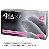 ajsia Handschuhe Latex Soft weiß mit Staub für Lebensmittel Packung 1000 Stück (10 x 100), L, 100