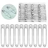 MASPHY 200 Stück Sicherheitsnadeln, 37 mm große Sicherheitsnadeln für Kleidung, Kunsthandwerk, Schmuckherstellung und Nähen