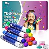 Purpledi Haarkreide Chalk Geschenke für Mädchen - 10 Haarkreide-Set kinder Auswaschbar Ungiftig , Mädchen Geschenk für Weihnachten, Kinder Haarfärbemittel für im Alter von 3 4 5 6 7 8 9 11 Jahren