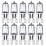Comyan G9 Halogenlampen 230V 28W (29W) 2800K Warmweiß, G9 Halogen Leuchtmittel Dimmbar for Wandlampe, Leuchter, Stehlampe, 10er Pack