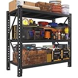 Hymnxemo Robustes Garagenregal – 1905 kg Kapazität, industrielles Metallregal, verstellbares Stahlregal für Garage, Lager, Keller, Speisekammer, 130 x 60 x 119,9 cm (B x T x H)