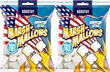 Nordthy Marshmallows American Style 2x100g – Zuckerfreie Marshmallows – Kalorienarmer Süßigkeiten Snack – inkl. Naschwerk® Sticker