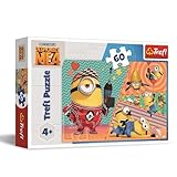 Trefl - Despicable Me 4, Lustige Minions - Puzzle 60 Elemente - Buntes Puzzle mit Helden der Fernsehserie, Kreative Unterhaltung, Spiel für Kinder ab 4 Jahren