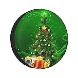 Bedruckte Universal-Ersatzreifenabdeckung mit Weihnachtsbäumen sind erhältlich für 60–83 cm große Reifen