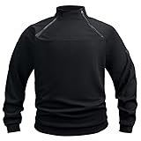 Herren Stehkragen Fleece Pullover Basic Winter Warm Halten Sweatshirt Fleecejacke Jumpers Slim Fit Atmungsaktive Fleecepullover Langarm Warmepullover Outdoor Winterpullover Mens