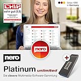 DAS SOFTWAREPAKET: Nero Platinum Unlimited Suite auf USB Stick | Videobearbeitung | Backup | Medien verwalten & abspielen | 8K | Fotos | Musik | PC Tuning | 1 PC | Windows 11 / 10 / 8 / 7