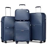 British traveller Hartschale Koffer Trolley PP Handgepäck Reisekoffer mit 4 Spinnerräder Rollkoffer TSA-Schloß Teleskopgriff Suitcase 14' 20' 24' 28'