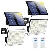 Realky Solarlampen für Außen mit Bewegungsmelder - 2 Stück