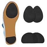 Sibba Schuhgriffe auf der Unterseite der Schuhe rutschfeste Gummisohlenschutz, selbstklebende Schuh-Pads Aufkleber für Männer und Frauen Geräuschreduzierung Sohle Kissen Schwarz 2 Paar Einheitsgröße