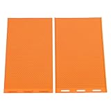 RASTKY Silikon-Bienenwachs-Pressblatt, 2 Stück, Bienenwachs-Pressblätter, 5,4 Mm, Silikon, Flexibles Bienenwachsblatt, Imkerausrüstung, Bienenzuchtherstellung, Bienenwachspresse (ORANGE)