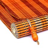 Bambusrollo, anpassbar, wasserdicht und UV-Schutz, halbtransparent, für den Innenbereich, 110 x 180 cm, ideal für Heimdekoration