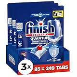 Finish Quantum Infinity Shine Spülmaschinentabs – kraftvolle Reinigung, Fettlösekraft und Glanz – 249 Finish Caps (3x83 Caps)