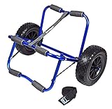 Navyline Kanuwagen Profi mit Gurt zur Fixierung, Farbe:dunkelblau