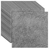 CYEER 40 Stück PVC Bodenbelag Selbstklebend 30x30cm, Vinylboden in Marmoroptik Grau, Wasserfeste Bodenfliesen für Küche, Bad & Mietwohnung, DIY Renovierung (3,6 m²)