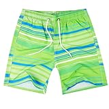 OSDUE Jungen Badeshorts, Schnelltrocknend Kinder Badehosen Schwimmhose mit Netzfutter Verstellbarer Kordelzug UV-Schutz Schwimmshorts leichte Boardshorts Verstärkten Nähten für 13-14 Jahre