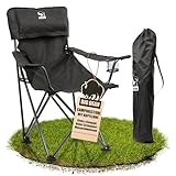 BigDean Luxus Campingstuhl Faltbar Extra groß 150 KG Belastbar, Stabil und bequem
