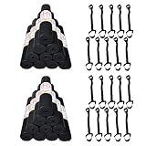 Upward Fit Yogamatten mit Tragegurten, Übungsmatten für Fitness, Dehnen oder Workout, 172 x 61 cm, 4 mm dick, Schwarz, 20 Stück