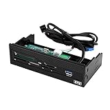 5.25 Zoll Interner Kartenleser,PC Kartenleser Medien Multifunktions Dashboard PC Frontplatte Card Reader,High Speed USB 3.0 Kartenlesegerät Kartenleser,Unterstützung M2 SD MS XD CF-TF-Karte