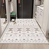 RUGMRZ Flickenteppich Waschbar Moderne Minimalistische Und Langlebige rutschfeste Dekoration Wasserwischbarer Teppich Tisch Esszimmer Weiß Schlafzimmer Groß Wohnzimmer 200X250CM