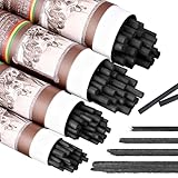 EVNEED Weidenholzkohlestäbchen, Weidenkohle, weiche schwarze Zeichenkohle zum Skizzieren und Zeichnen, Kunst, Skizzieren, Künstlerbedarf, 14,5 cm lang, 2–4, 4–5, 5–7,7–9 mm, 100 Stück