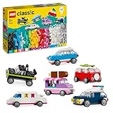 LEGO Classic Kreative Fahrzeuge, Bausteine-Set für Bunte Modellautos inkl. LKW, Polizeiauto und Baufahrzeuge, Baubare Spielzeug-Autos für Kinder, Geschenk für Jungs und Mädchen ab 5 Jahren 11036