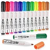 Whiteboard Stifte Abwischbar, Flipchart Stifte Whiteboard Marker, 12 Farben Non Permanent Dry Erase Marker, 3mm White Board Marker Pens Für Schule, Büro, Fenster