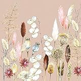 Servietten Blumen 20 Servietten Mischung an Gräser | Blumen | Frühling | Sommer | Tischdeko 33x33cm
