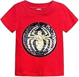 ALANTOP Kleinkind Kleine Kinder Baby Jungen Mädchen Magic Flip Pailletten T-Shirt Kurzarm Rundhals Pullover T-Shirts Tops im Alter von 2 bis 8 Jahren