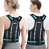 Rückenstützgürtel Rücken Geradehalter Haltungskorrektur Damen: Verstellbare Haltung Korrektur Gurt für herren - Atmungsaktive Back Posture Corrector - Verstellbare Gerade Haltungstrainer Schwarz XL