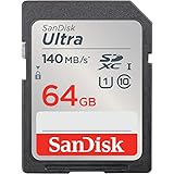 SanDisk Ultra SDXC UHS-I Speicherkarte 64 GB (Für Kompaktkameras der Einstiegs- und Mittelklasse, Full HD-Videos, U1, C10,V10, bis 140 MB/s Lesegeschwindigkeit, 10 Jahre Garantie)