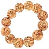 Didiseaon Sandelholz Perlenarmband Herren Damen Holzarmband mit Gravur Natürliches Schmuckstück für Alltag Party und Geschenk