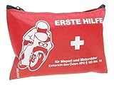Motorrad Erste-Hilfe-Set, Erste Hilfe Kit, Verbandtasche, Verbandskissen für Roller, Moped, Quad, Klein & Kompakt, Für Unterwegs