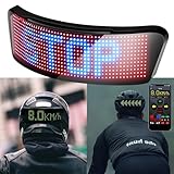 Lixada LED Vollfarb Helm Display für Fahrradhelm Motorradhelme, Blinkersystem Fahrrad,Fahrradbremslicht,Echtzeit-Geschwindigkeitsanzeige, APP-Verbindung, Unterstützt Individuelle Texte Graffiti