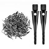 CyeeLife Dartspitzen Kunststoff 200 Stück Premium Softdart Spitzen I 2BA Gewinde I Dartpfeil Spitzen, Softdarts Ersatzspitzen, Besonders stabil & langlebig,Schwarz